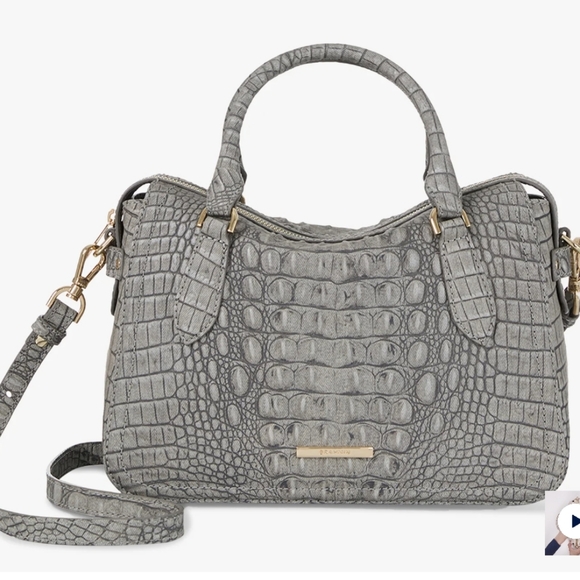 Brahmin Micaela Grey Tetra Satchel - Picture 2 of 16